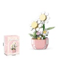 Miniatyrbillede 1 af 5: #1 stk. Mini Mursten Blomsterbuket Byggesæt Julegaver Blomster#