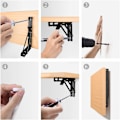 Miniatyrbilde 4 av 5: /#/2PCS Foldable Shelf Bracket 400mm Folding Bracket Wall Shelf Heav/#/