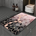 Miniatyrbild 3 av 4: *Diatomit badmatta halkfri absorberande boho tryck snabb torkning flo*