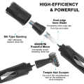 Miniatyrbilde 3 av 5: Øre- og nesetrimmer, 2 i 1 USB-oppladbar elektrisk barbermaskin, Profe
