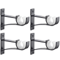 Miniatyrbilde 2 av 5: 4 stk. Gardinstangsbrakett i aluminiumlegering 12 * 8cm Rustfri