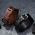 Miniatyrbillede 2 af 3: Flyvende Drage Totem Læderarmbånd, Vintage Viking Totem Armbånd, Bredt Læder Keltisk Knude Armbånd, Mode Armbånd til Mænd