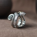Pikkukuva 4 / 5: #Vintage Miesten Python-Sormus, Säädettävissä#