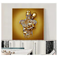 Miniatyrbild 2 av 4: Kärlekshjärta 3D-effekt Väggkonst Abstrakt Metallskulptur Canvas Modern Målning Väggdekor 3040cm Guld-