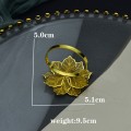Miniatyrbild 4 av 5: /#/12-delad blomservett ring set, ihålig blomservett/#/