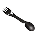 Miniatyrbillede 1 af 6: #(Sort) 3-i-1 Rustfrit Stål Bestik Gaffel Ske#
