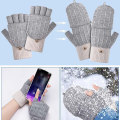 Miniatyrbilde 3 av 5: #Strikkede hansker Fingerløse hansker Halvfingerhansker med klaff#