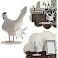 Miniatyrbillede 3 af 4: 3D Kylling Æg Lampe Hane Bordlampe
