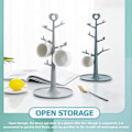 Miniatyrbillede 3 af 4: Kaffekopholder til husholdningen Kaffekop Organizer Køkken Krus Rack Stand
