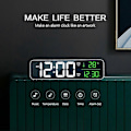 Miniatyrbild 3 av 5: Digital Väckarklocka, Väggklocka Morgon Väckarklocka LED Digital M