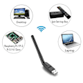 Miniatyrbilde 3 av 5: RT5370 Trådløst Kort Bærbar 2.4G 150Mbps USB WiFi Adapter Wifi Antenne USB WiFi Mottaker for PC og TV Boks