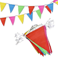 Miniatyrbillede 1 af 5: Vimpelbanner 100 Meter Trekant Vimpler Trekant Dobbelt Trekant Flag til Dekoration af Have Bryllup Fødselsdagsfest Indendørs Udendørs