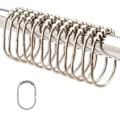 Miniatyrbillede 1 af 8: #Brushed Nickel Dusjforhængsringe - 12 Ekstra Store Dusjforhængsringe i Rustfrit Stål#