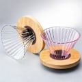 Miniatyrbillede 2 af 5: Kaffedrypper Glas Tragt Dryp Kaffemaskine Filter Transparent Genanvendelig Hæld over Bryggekop med