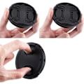 Miniatyrbillede 1 af 5: 58mm Objektivdæksel 2-pak Snap-on Frontkamera Objektivdæksel til Canon Nik