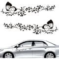 Pikkukuva 1 / 3: Autotarra, Autotarrat perhos- ja kukkakuviolla, Tuning-autotarra auton konepeltiin, moottoripyörään, rullalautoihin, matkalaukkuihin, seiniin (musta)