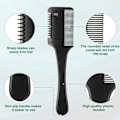 Miniatyrbillede 1 af 5: *Razor Kam Tynd Kam Razor Kam Saks Razor Kam Saks Dobbeltsidet Frisør Razor Kam Til Hårklipning Og Styling*