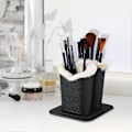 Miniatyrbild 4 av 5: Glasögonhållare, PU Läder Glasögonhållare Ställ med Mjuk Plyschfoder - 2-pack (Svart, 1-pack, 2 Fack)