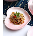 Miniatyrbillede 2 af 3: Hjerteformet Frugtfad Kreativ Keramik Middagstallerken Dejlig Salattallerken Husholdningsservice til Hjem Restaurant (Størrelse M)