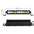 Miniatyrbilde 3 av 5: 2-delt LED-stripe-lampe for bil, enkelt rad, midtre nettlampe
