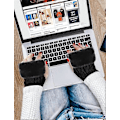 Miniatyrbillede 3 af 3: 2 stk. Fingerløse Handsker Cashmere Håndledsvarmere Hårede Plys Termiske Handsker med Tommelfingerhul Fingerløse Varme til Kvinder Piger, Sort, 26*8cm