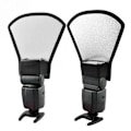 Miniatyrbillede 3 af 3: Flash Diffuser Lys Softbox Reflektor, Universal Blød Kamera Sølv Hvid Reflektor til SLR Kamera