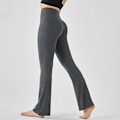 Miniatyrbillede 5 af 5: Bootcut yogabukser til kvinder med lommer, højtaljede flare fritids træningsleggings