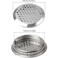 Miniatyrbillede 2 af 5: 30 stk. 53 mm runde ventilationsriste i rustfrit stål til luftstrømsdækning (30 stk.)