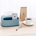 Miniatyrbillede 4 af 5: *Rektangulær servietdispenser Servietdispenserboks med plastfront Servietdispenser Etui Kan opbevare og placere servietter Papirholder(Blå)*