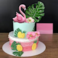 Pikkukuva 4 / 5: Iso Flamingo Kakunkoriste Flamingo Syntymäpäiväkakun Koristelu Flami
