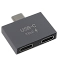 Miniatyrbillede 1 af 5: Usb C Han til Dobbelt Usb C Hun Splitter Understøtter Opladning og Dataoverførsel