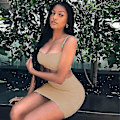 Miniatyrbilde 4 av 5: Dame 2-delt Antrekk Sett Rynket Cami Crop Topp Bodycon Skjørt Mini Klubbkjole