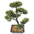 Miniatyrbillede 2 af 4: Kunstig Bonsai Fyrretræ Falsk Potteplante Skrivebordsdisplay Falsk Træ Pottepynt