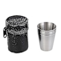 Miniatyrbillede 1 af 2: 8 stk. Shotglas med kopholder, Schnapps-kopper i rustfrit stål, 30 ml