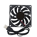 Miniatyrbillede 5 af 5: #1 stk. 5V 0,25A 80mm 80x10mm 8cm DC Børsteløs USB-forbindelse til PC-køleblæser#