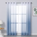 Miniatyrbillede 1 af 5: #Gardins med øjer (2 stk.) transparent gradient lodret gardin voile#