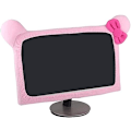 Miniatyrbild 1 av 4: Dammskyddande skyddshölje för LCD-TV, bärbar dator, 20-27 tum, rosa