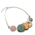Miniatyrbild 1 av 3: Halsband Mode Färgglada Resin Berlocker Chunky Halsband Boho Chic Berlock Statement Halsband Regnbågsfärg Geometriskt Chunky Halsband för Kvinnor