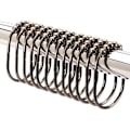 Miniatyrbillede 5 af 8: #Brushed Nickel Dusjforhængsringe - 12 Ekstra Store Dusjforhængsringe i Rustfrit Stål#