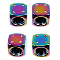 Miniatyrbillede 2 af 2: 4 stk. Hjul Dæk Hætter Terning Dæk Covers Aluminium Legering Hætter