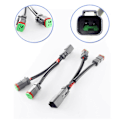 Miniatyrbilde 2 av 5: 2 stk Y-formet Dobbel Utgang Deutsch DT DTP 2-pinners Adaptere Koblinger Splittere Kompatibel med LED Pod Lys, LED Lysbar, LED Arbeidslamper, Tåkelys