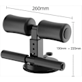 Miniatyrbild 5 av 5: Bärbar Sit-up Bar Aid-Tillbehör, Bärbar Sugkopp Abdominal Bar för, Justerbar Vadderad Ankel Svart