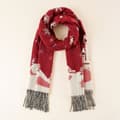 #Röd Julvarm Damfranshalsduk (183 x 67 cm)#