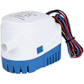 Miniatyrbilde 1 av 5: BALLSHOP Automatisk lensepumpe 12V 1100GPH Automatisk nedsenkbar lensepumpe Fullautomatisk flottørbryter intern for dammer