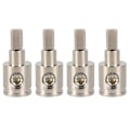 Miniatyrbillede 1 af 5: Amp Input Reducer 0 Gauge til 4 Gauge Wire Reducer / Ground GA Adaptere Nikkelbelagt Messing 4 STK