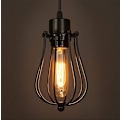 Miniatyrbillede 3 af 4: *Metal Industrielle Suspensions Belysning Bur Cage Loftslampe*