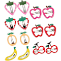 Miniatyrbillede 1 af 3: 14 stk. Søde Hårklemmer Frugtformede Hårnåle Hårspænder til Børn Piger (Rødt Æble + Pink Æble + Banan + Gul Ananas + Røde Kirsebær)