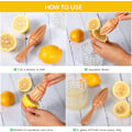 Miniatyrbillede 3 af 5: 2 stk Træ Citruspresser Citron Håndsaftpresser Bøg Træ Håndholdt