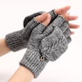 Miniatyrbillede 1 af 5: #Strikkede handsker foldbare vanter foldbare handsker med varme#