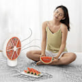 Miniatyrbillede 1 af 5: Usb Ventilator Kreativt Design Grapefrugt Lille Ventilator Mini Håndholdt Skrivebordsventilator